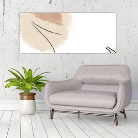 Obraz - Biela abstrakcia (120x50 cm)