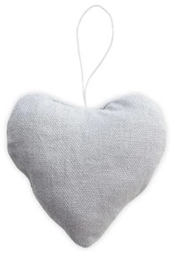 Delight Department Bavlnená ozdoba srdca 8 cm, svetlo šedé