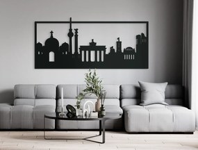 drevko Obraz Berlín Rozmer obrazu: 40 x 89 cm, Farba dekorácie: Čierna