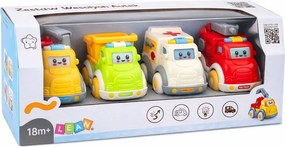 LEAN Toys Súprava mestských autíčok pre batoľatá, pohon, pohyblivé časti, svetlá, zvuky
