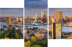 Obraz - Panorama Rotterdamu, Holandsko (90x60 cm)