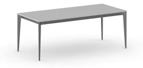 Kancelársky stôl PRIMO ACTION, čierna podnož, 2000 x 900 mm, sivá