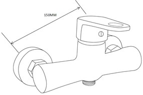 Mexen Kama DS75 sprchová sada, čierny - 72514DS75-70