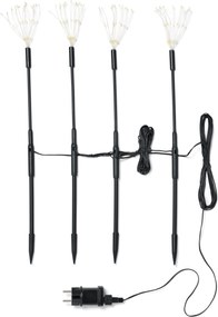 Zapichovacia LED dekorácia do záhrady, 4 ks