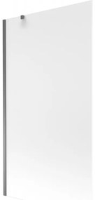 Mexen Next, 1-krídlová vaňová zástena 100 x 150 cm, 6mm sklo námraza, grafitová, 895-100-000-00-30-95