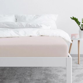 Goldea jersey elastická plachta - prírodná 90 x 200 cm