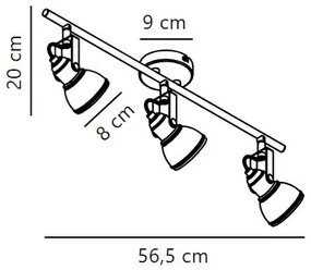 Nordlux - Bodové svietidlo ASLAK 3xGU10/35W/230V