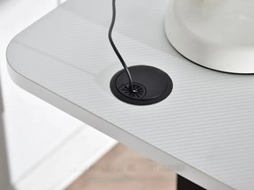 Elektrický polohovateľný písací stôl MANUEL biely carbon
