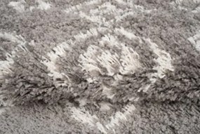 TA Koberec G940B TMAVO ŠEDÁ/KRÉMOVÁ BOHO STRAPCE