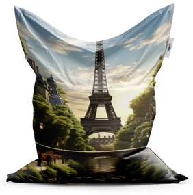Sablio Sedací vak Classic Paríž Eiffelova veža Art - 200x140 cm