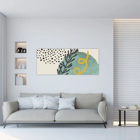 Obraz - Abstraktné listy N⁰1 (120x50 cm)