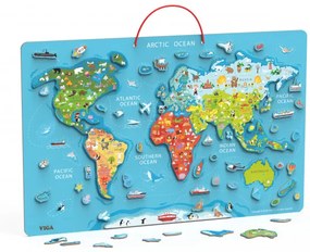 Magnetická tabuľa 2v1 Viga 44508 mapa sveta