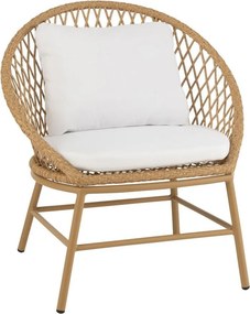 Béžové ratanové kresielko Zayo Beige - 59*74*81cm