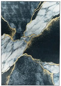 Koberec CRYSTAL PRINT tmavozelený / zlatý