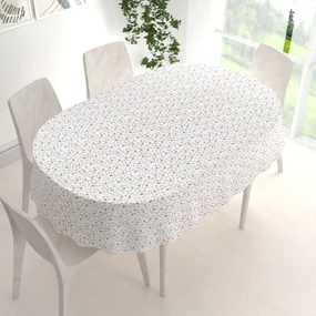 Biante Bavlnený oválny obrus Sandra SA-004 Fialové ružičky 120x180 cm