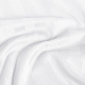 Goldea damaškové posteľné obliečky - biele prúžky so saténovým leskom 220 x 200 a 2ks 70 x 90 cm