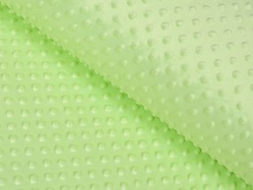 Biante Detské posteľné obliečky do postieľky Minky 3D bodky MKP-005 Pastelové svetlo zelené Do postieľky 90x140 a 40x60 cm