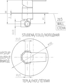 Slezák - RAV Sprchová batéria 1-cestná s podomietkovým telesom COLORADO - CO183L, Chróm