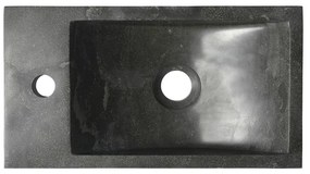 Čierne kamenné umývadlo 40x22 cm Blok – Sapho