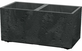 Kvetináč SIERRA CASE BETON EFFECT 57,7 cm , čierny, S