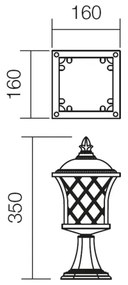 Redo 9953 - Vonkajšia lampa BREMEN 1xE27/42W/230V IP23 zlatá/patina