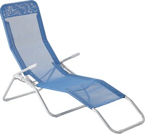 MODRÁ ZÁHRADNÁ LEHÁTKO 137x58x24/H94 cm *7198