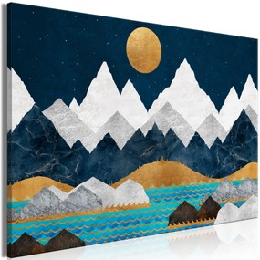 Artgeist Obraz - Night in the Mountains (1 Part) Wide Veľkosť: 120x80, Verzia: Na talianskom plátne
