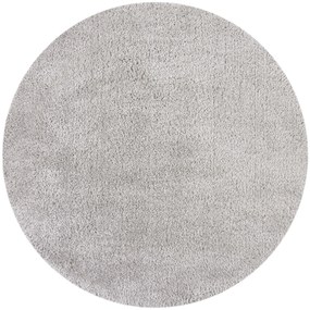 Kusový koberec Shaggy Teddy Grey kruh, 133x133 (priemer) kruh, šedá, obývacia izba, Flair Rugs