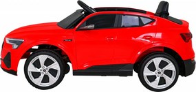 Ramiz Audi E-Tron Sportback pre deti červené + na diaľkové ovládanie + pohon 4x4 + pomalý štart + rádio MP3 + LED
