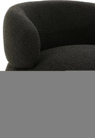 Čierné otočné čalúnené kreslo Coda - 82*85*72,5 cm