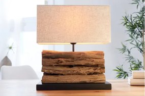 Stolová lampa 19477 Masív drevo/Bežová - Komfort-nábytok