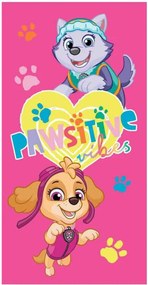 Dievčenská plážová osuška Paw Patrol - PAWsitive vibes