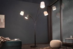 Dizajnová stojanová lampa LEVELS 200 cm čierna, šedá, biela