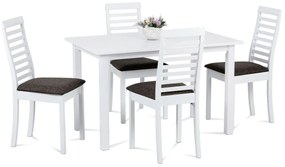 Jedálenský set 1+4 AUT-4000 WT, 120x75x75, biely masív