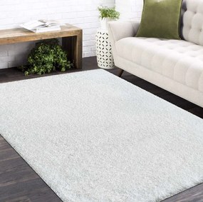 Moderný koberec SHAGGY CAMIL - biely