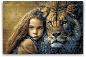 Gario Diamantové maľovanie Verní priatelia Rozmery: 120 x 80 cm, Rámovanie: S vnútorným rámom, Diamanty: Štvorcové
