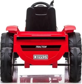 LEAN CARS Batériový traktor s prívesom CH9959 Red