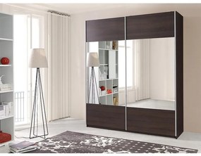 Skriňa Vario so zrkadlom dub sonoma čokoláda 175 cm