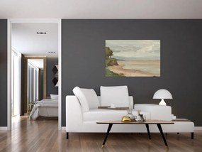 Obraz - Jean-Baptiste-Camille Corot, Beach Near Etretat, reprodukcia (90x60 cm)