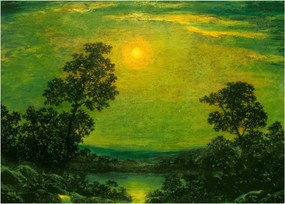 Obraz - Imitator of Ralph Albert Blakelock, Moonlight, reprodukcia (70x50 cm)