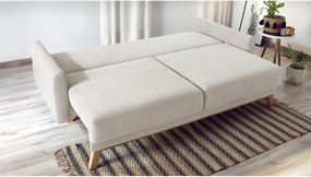 Béžová rozkladacia pohovka Bobochic Paris Balio Enjoy