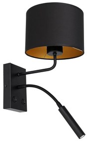 Nástenná lampa ARDEN 1xE27/60W/230V + 1xG9/8W čierna/zlatá