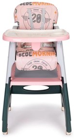 Detská jedálenská stolička, 2v1 | ružová
