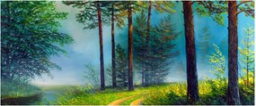 Obraz - Olejomaľba krajiny (120x50 cm)