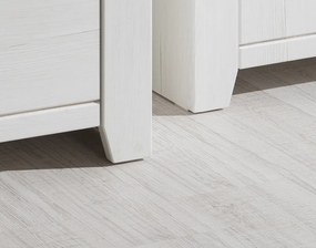 Vysoká vitrína Cruz, bielená pínia/šedý dub