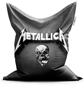 Sablio Sedací vak METALLICA Lebka Sivá - 150x100 cm