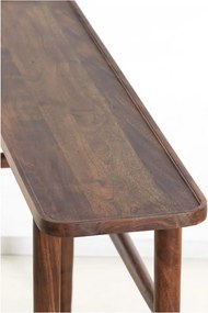 Hnedý konzolový stolík z masívu akácie 30x140 cm Qiano – Light &amp; Living