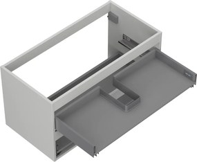 Mexen Box-A, závesná skrinka 90 cm, 2 zásuvky, matná sivá, 91AX0-0900-470-2-62