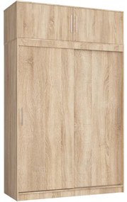 Skriňa s posuvnými dverami a nadstavcom 150 cm CLP mono sonoma