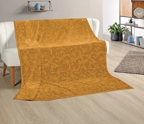 Deka Ornament XXL 180x220 cm, horčicová žltá
